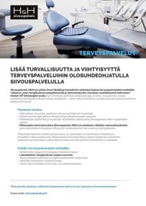 Olosuhdeohjattu siivouspalvelu terveyspalveluihin